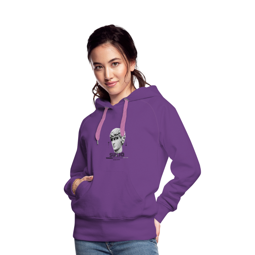 Sudadera con capucha premium para mujer - purple