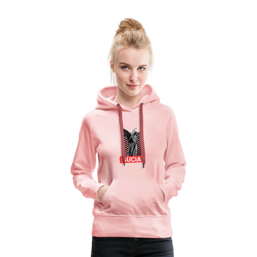 Sudadera con capucha premium para mujer - rosa cristal