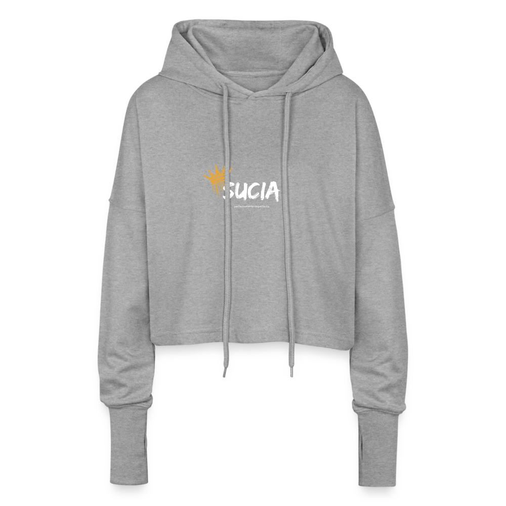 Cropped Women’s Hoodie - heather grey