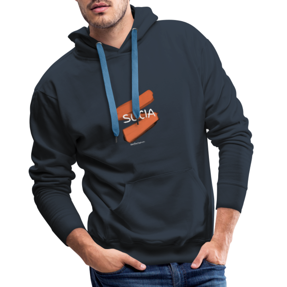 Sudadera con capucha premium para hombre - azul marino