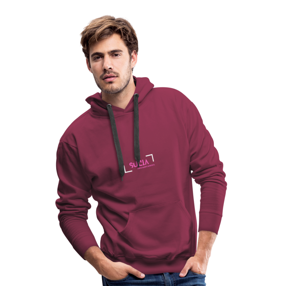 Sudadera con capucha premium para hombre - rojo bordeaux