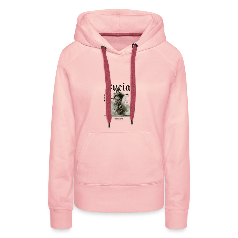 Sudadera con capucha premium para mujer - rosa cristal