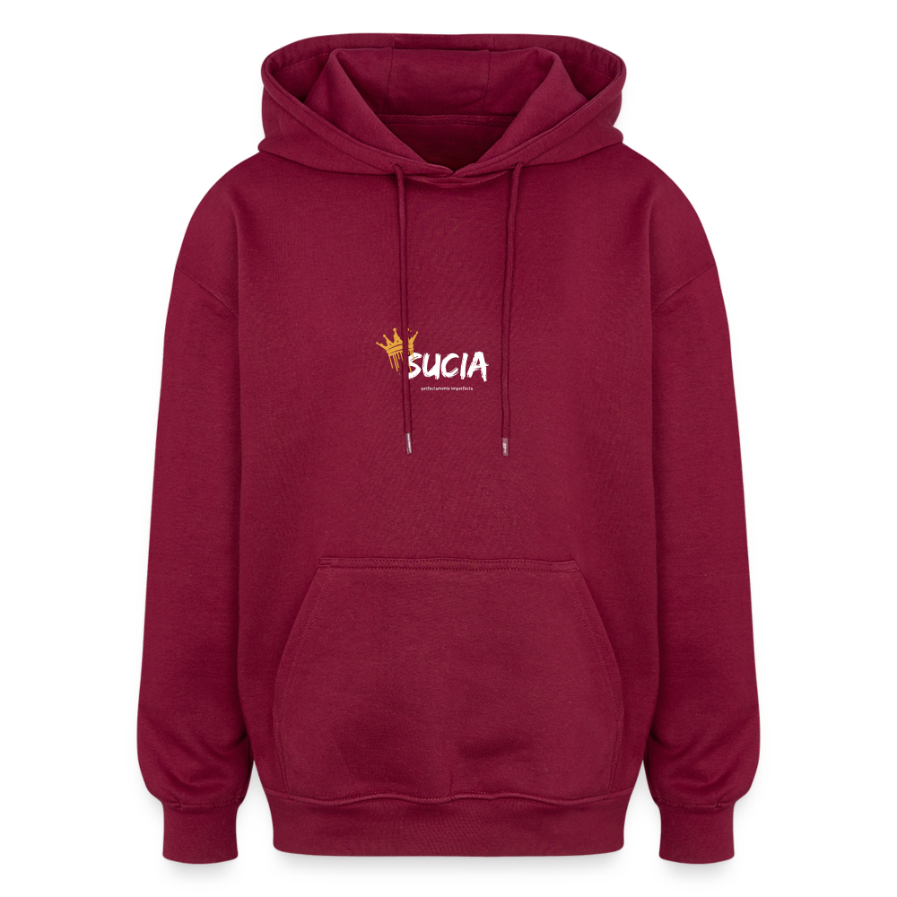 Oversized Unisex Hoodie - burgundy