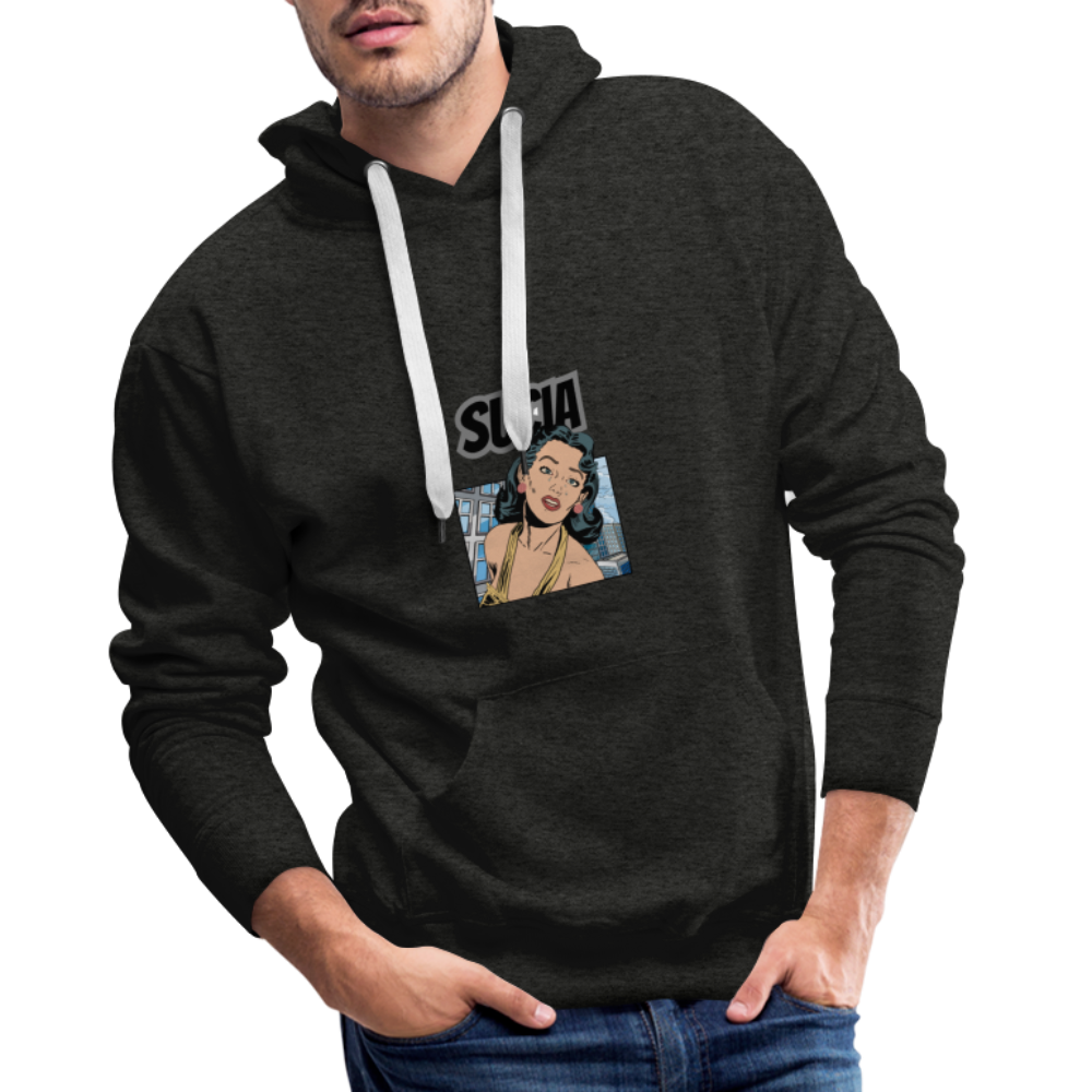 Sudadera con capucha premium para hombre - antracita