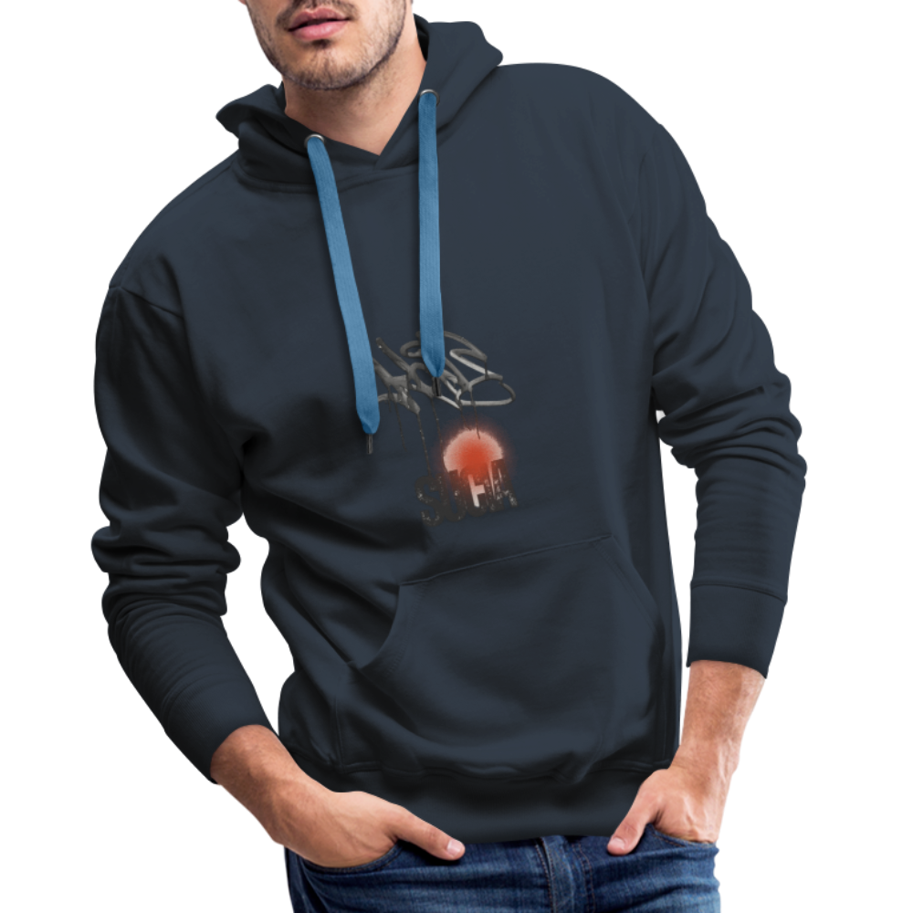 Sudadera con capucha premium para hombre - azul marino