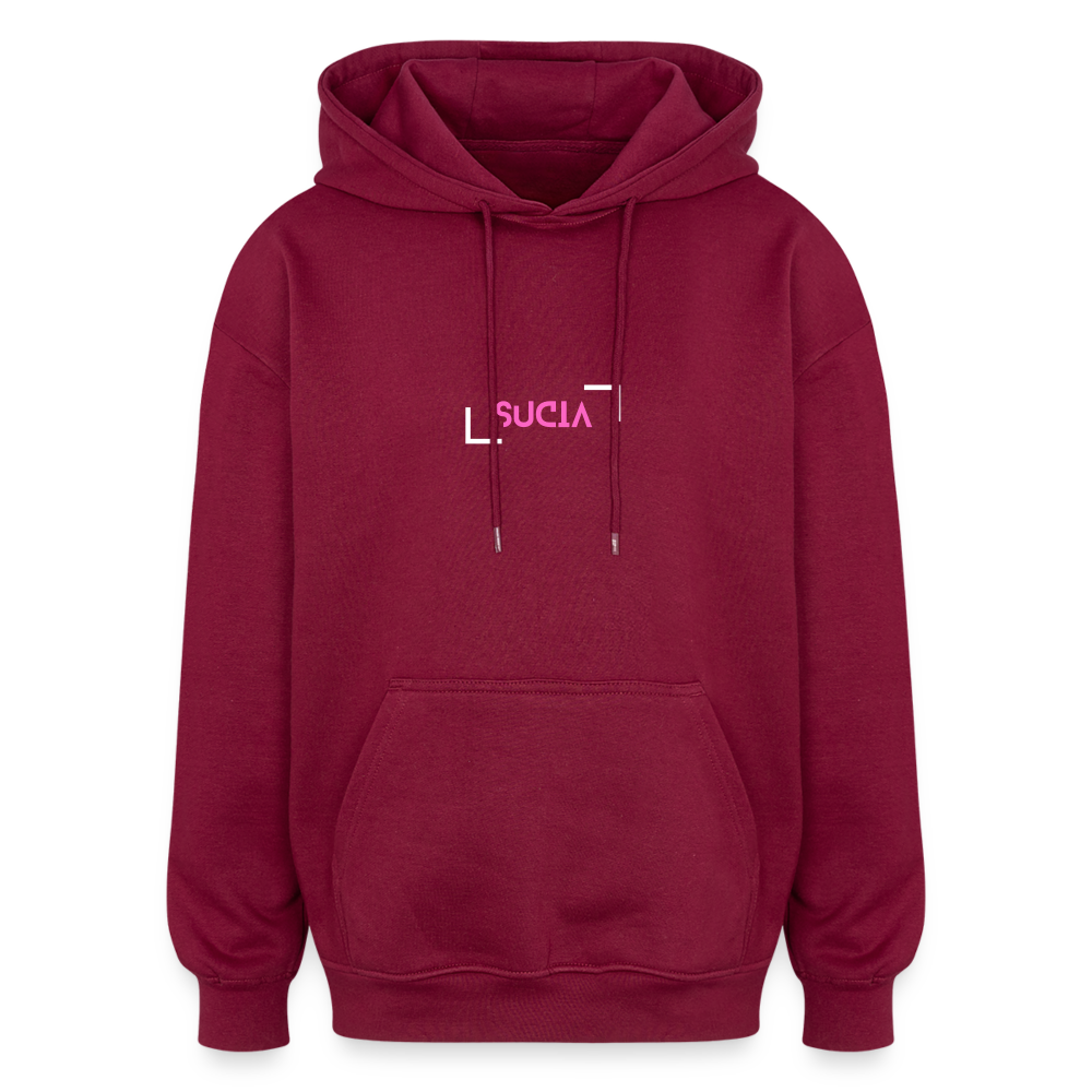 Oversized Unisex Hoodie - burgundy