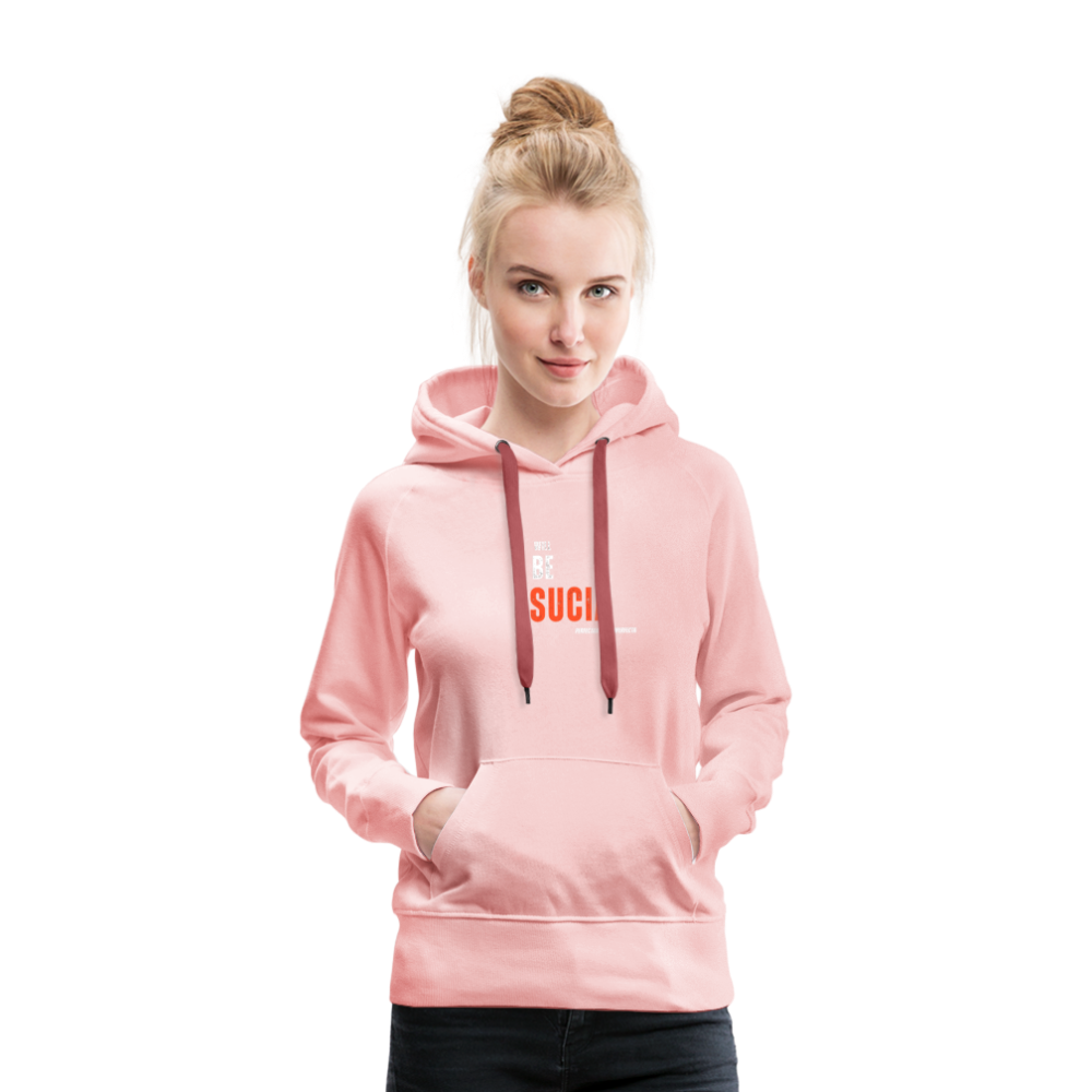 Sudadera con capucha premium para mujer - rosa cristal