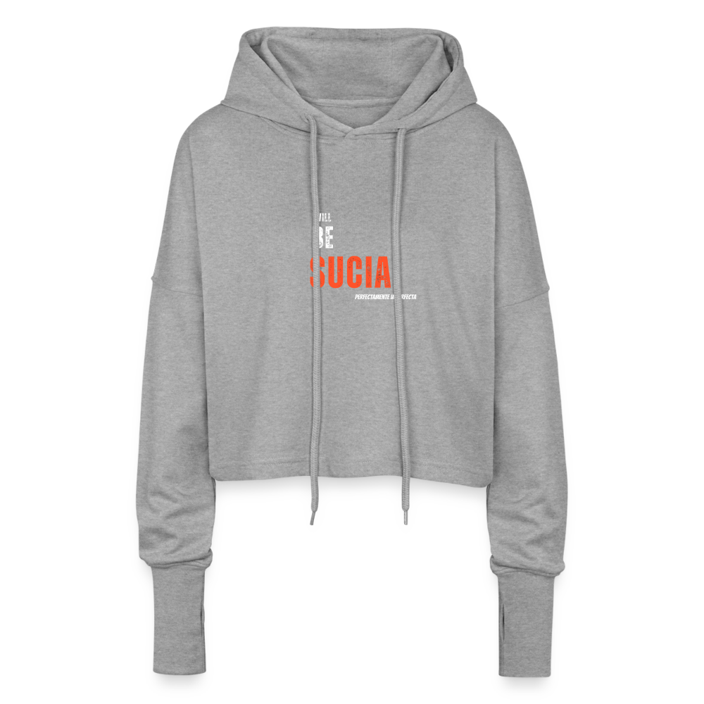 Cropped Women’s Hoodie - heather grey