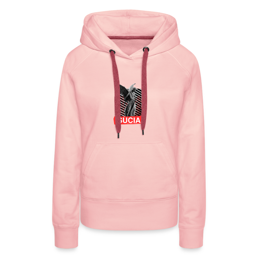 Sudadera con capucha premium para mujer - rosa cristal