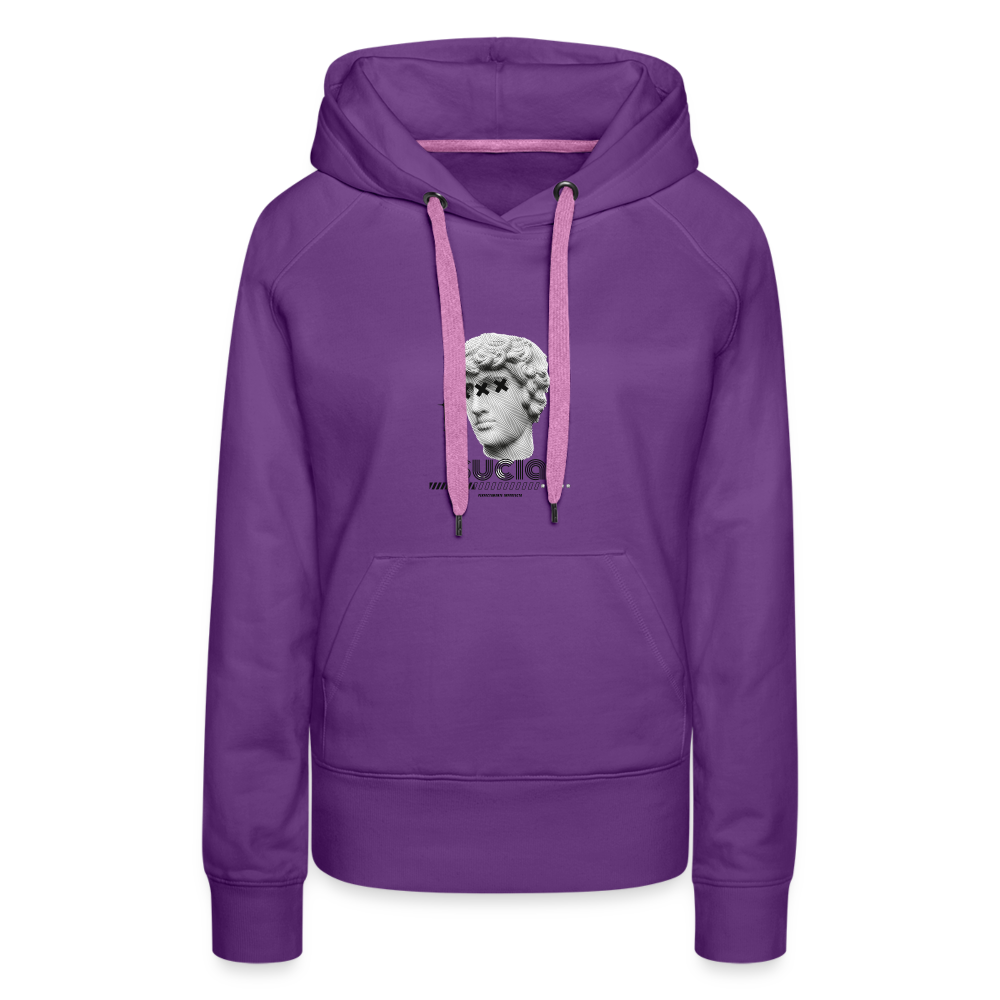 Sudadera con capucha premium para mujer - purple