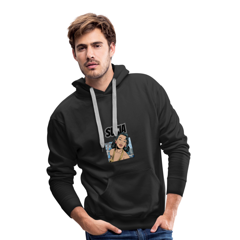 Sudadera con capucha premium para hombre - negro