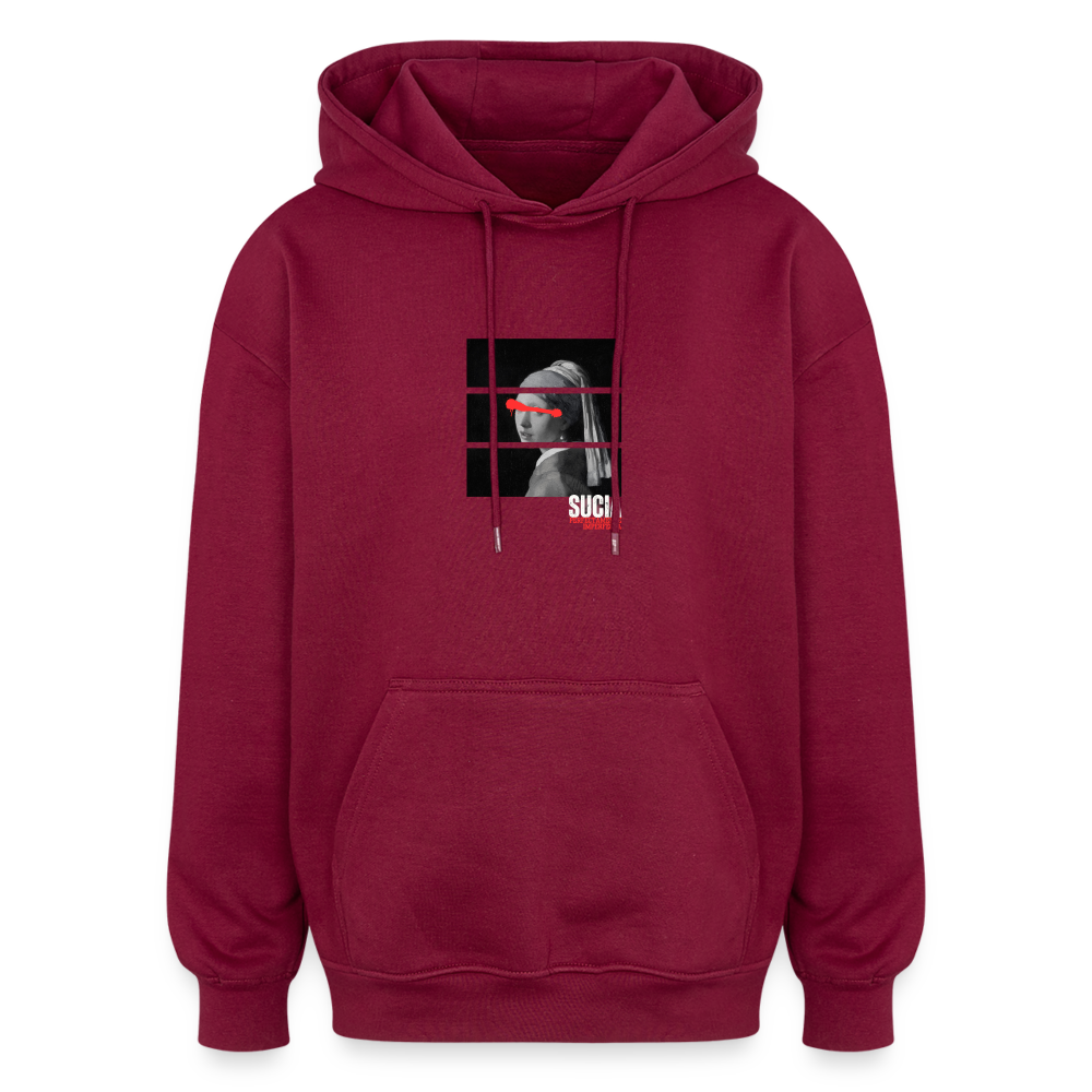 Oversized Unisex Hoodie - burgundy