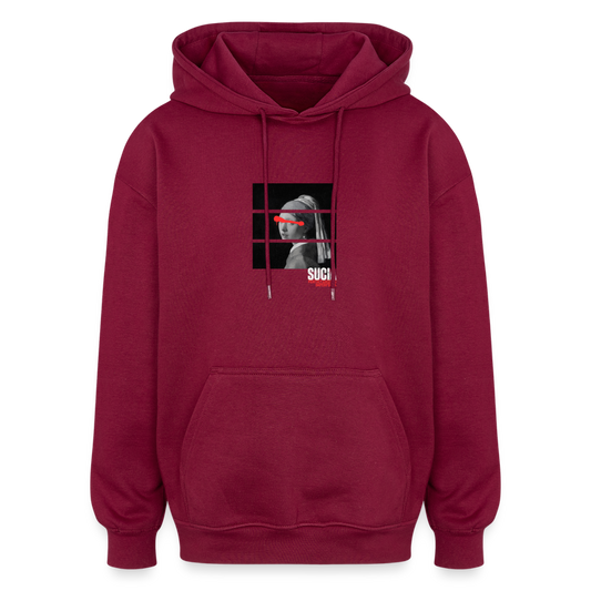 Oversized Unisex Hoodie - burgundy