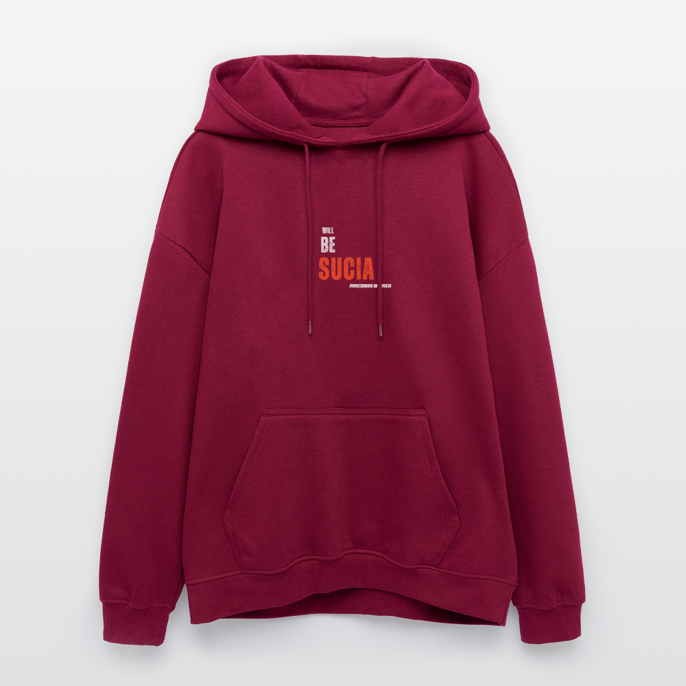 Oversized Unisex Hoodie - burgundy