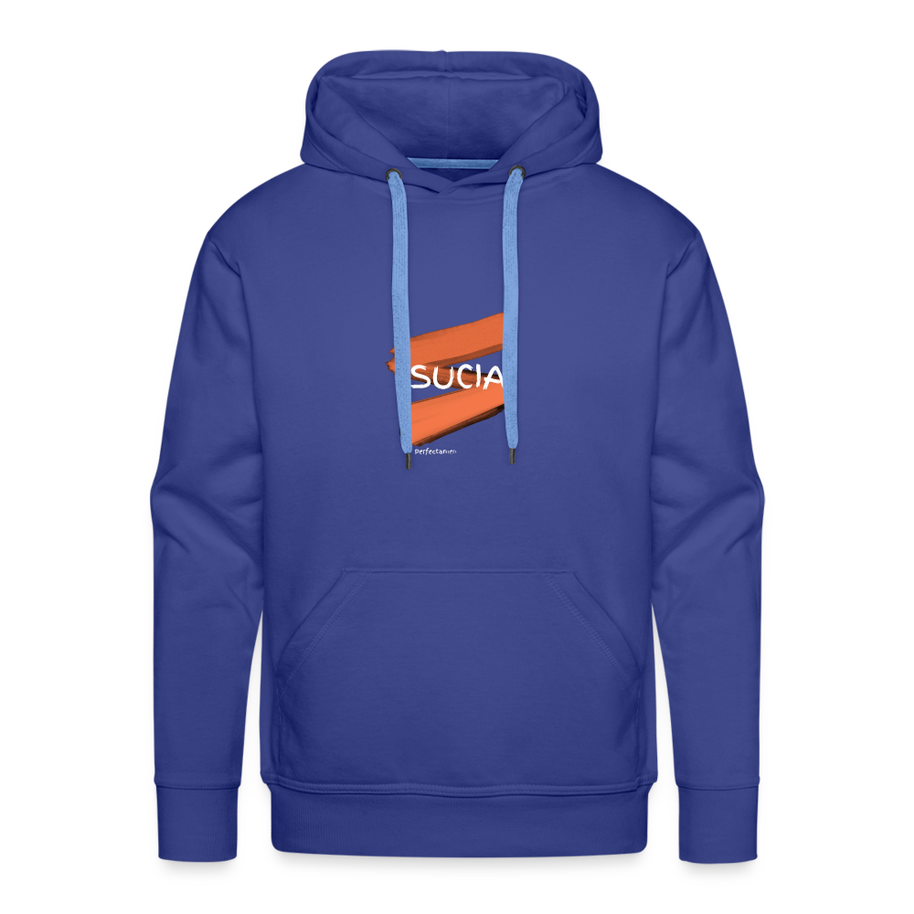 Sudadera con capucha premium para hombre - azul intenso