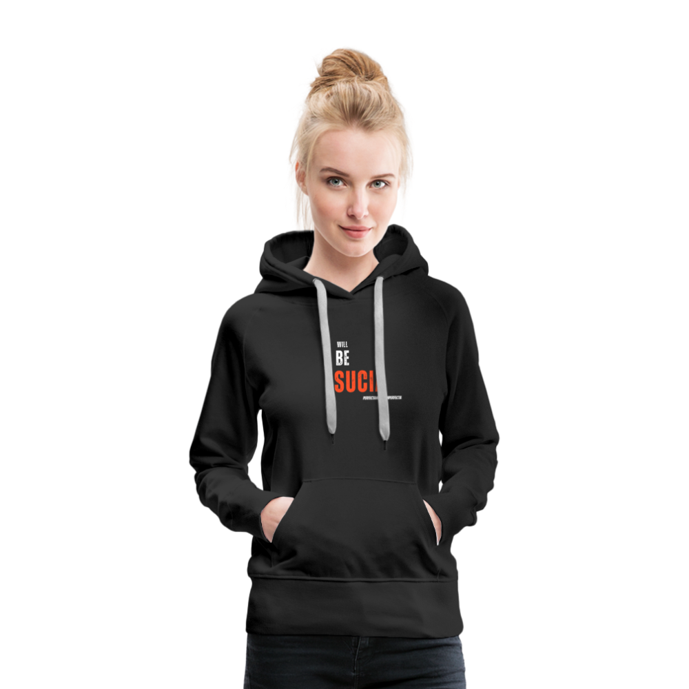 Sudadera con capucha premium para mujer - negro