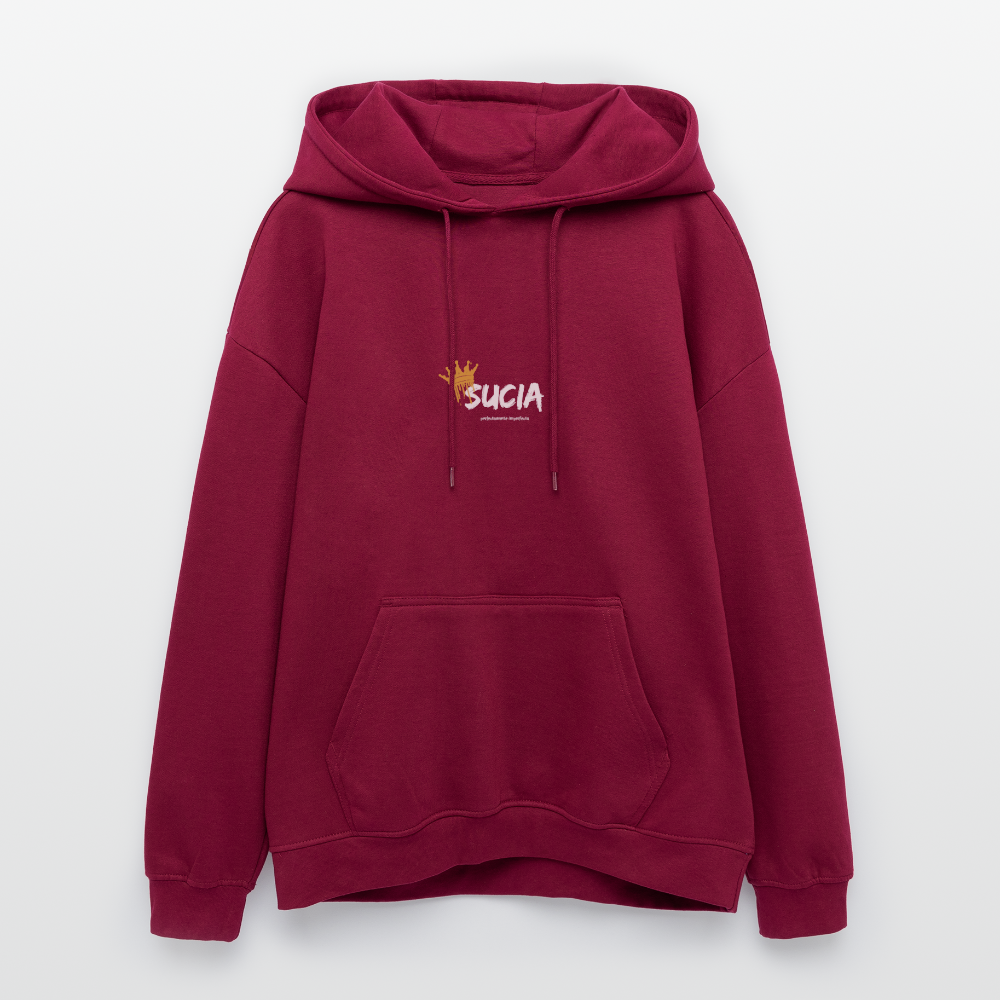 Oversized Unisex Hoodie - burgundy