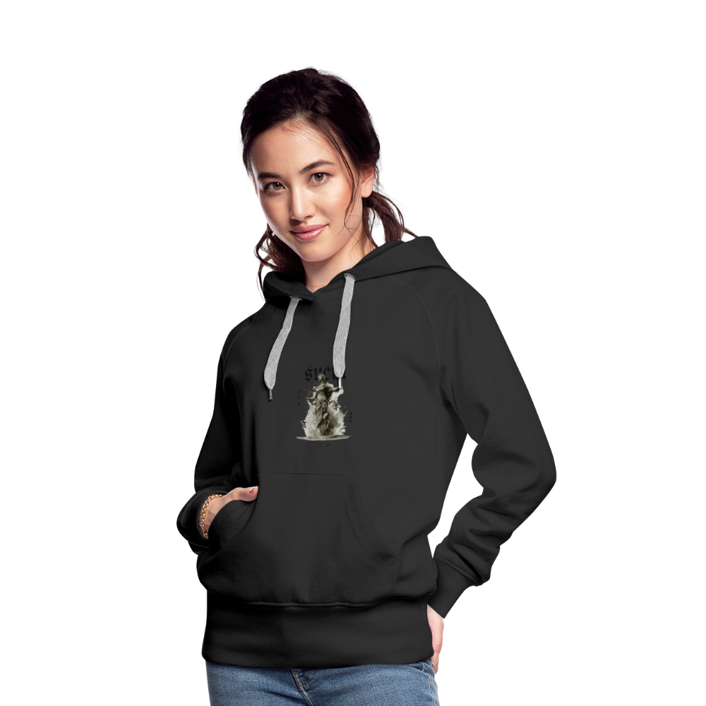 Sudadera con capucha premium para mujer - negro